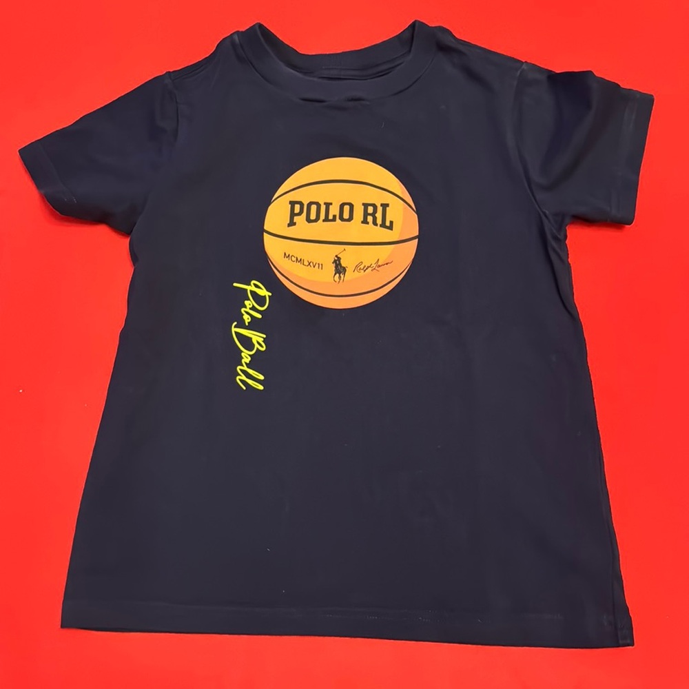 COPY - Gently used boys Polo Ralph Lauren navy blue short sleeve shirt